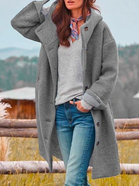 Manteau long à capuche – confort classique et élégance moderne