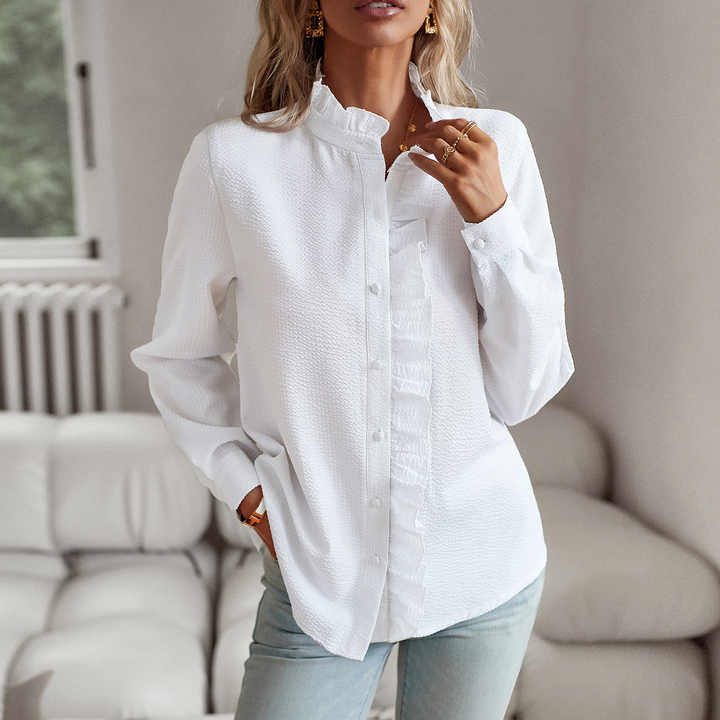 Blouse Polo – Élégance aux Détails Subtils