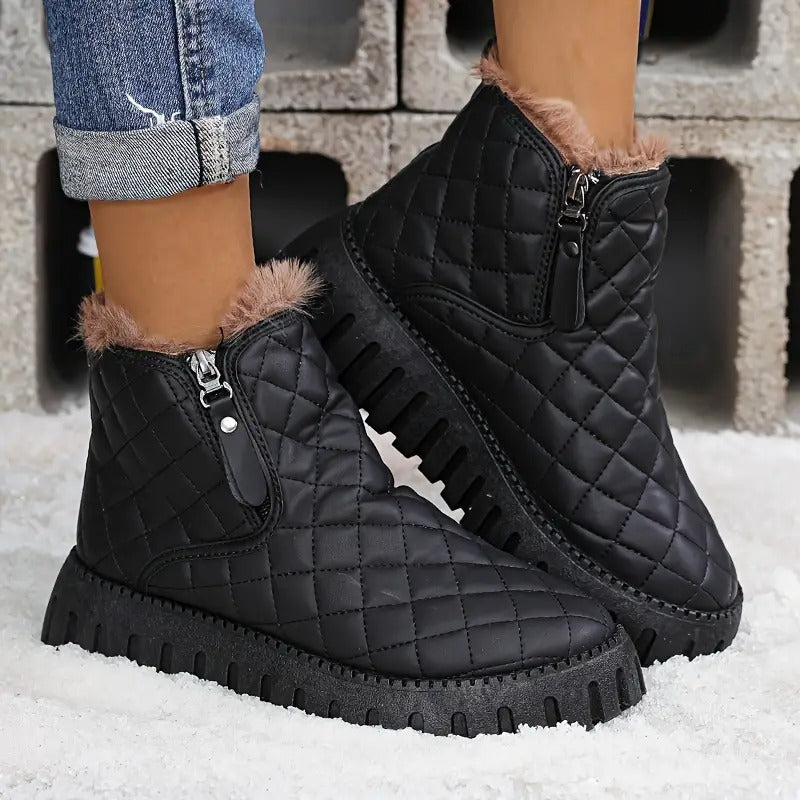 Bottes d’hiver chaudes – Confortables, doublées et résistantes au froid
