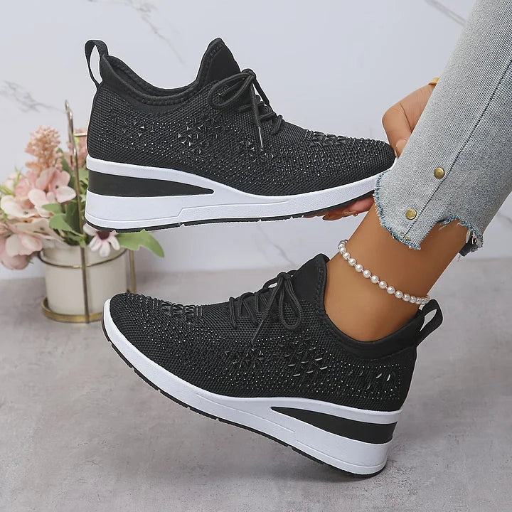 Baskets Confortables – Élégance scintillante et confort absolu