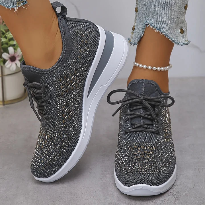 Baskets Confortables – Élégance scintillante et confort absolu