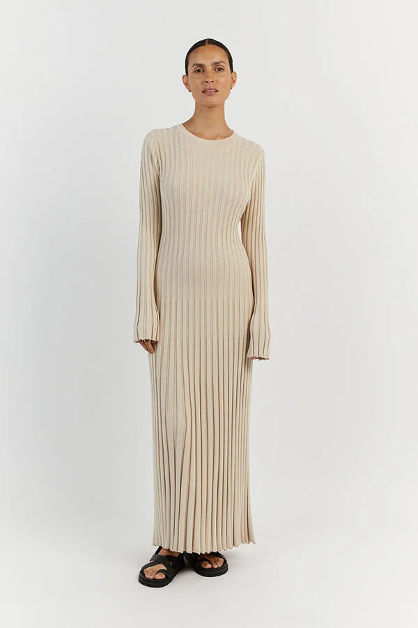 Robe Maxi – Lignes Verticales Élégantes