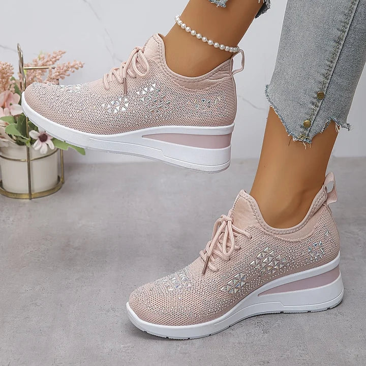 Baskets Confortables – Élégance scintillante et confort absolu