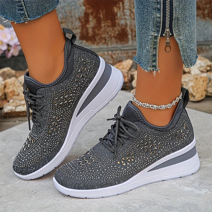 Baskets Confortables – Élégance scintillante et confort absolu