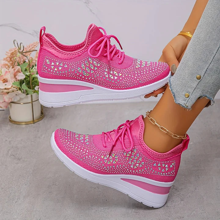 Baskets Confortables – Élégance scintillante et confort absolu