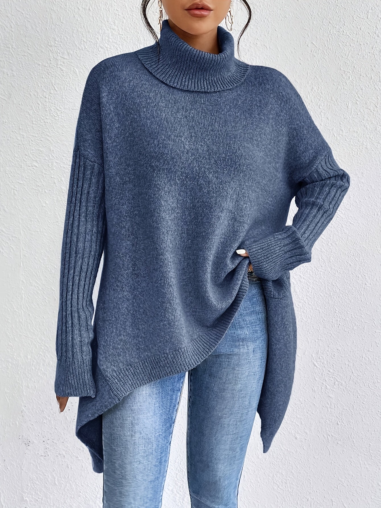 Pull oversize à col montant – Chaleur, douceur et élégance