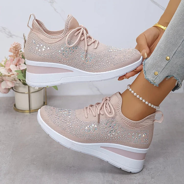 Baskets Confortables – Élégance scintillante et confort absolu