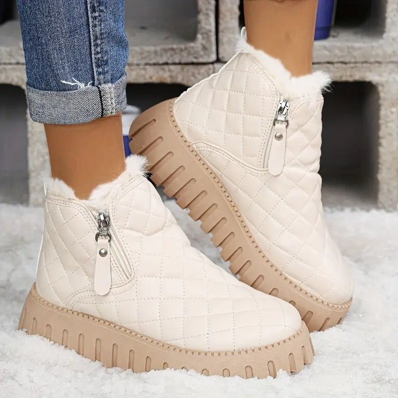 Bottes d’hiver chaudes – Confortables, doublées et résistantes au froid