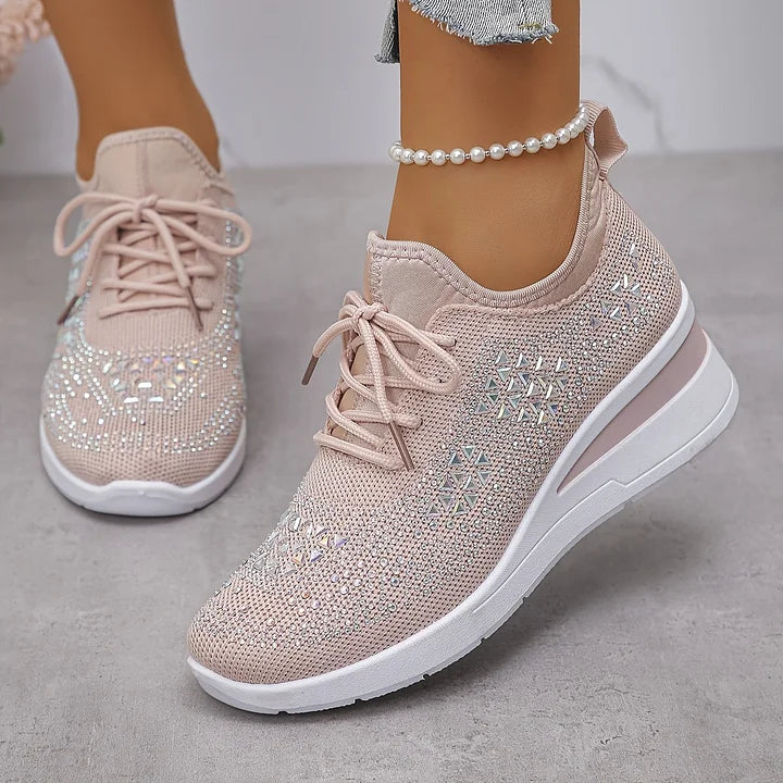 Baskets Confortables – Élégance scintillante et confort absolu