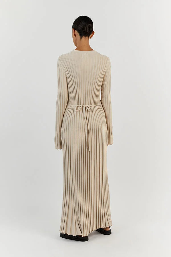 Robe Maxi – Lignes Verticales Élégantes