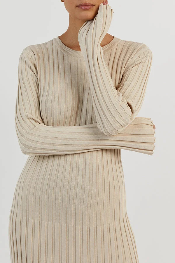 Robe Maxi – Lignes Verticales Élégantes