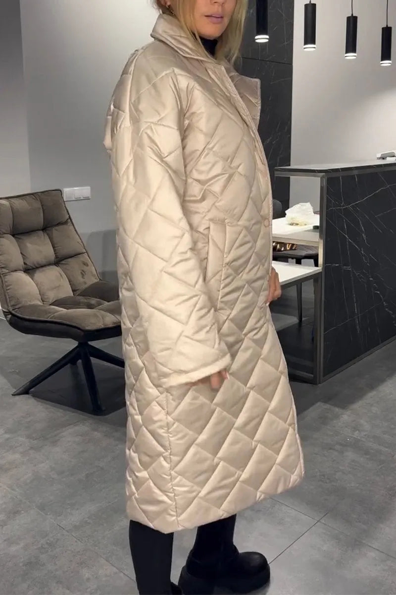 Manteau matelassé – Élégance intemporelle avec une touche léopard audacieuse