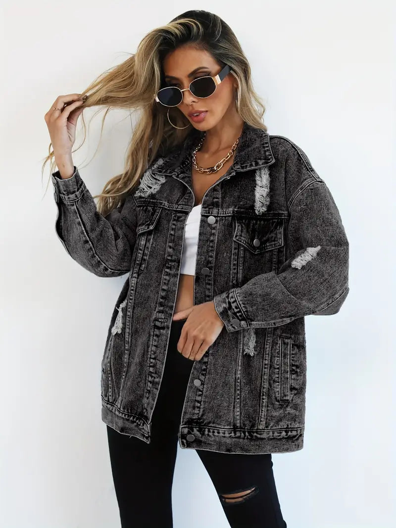Veste en Jean Oversize – Style intemporel & confort absolu