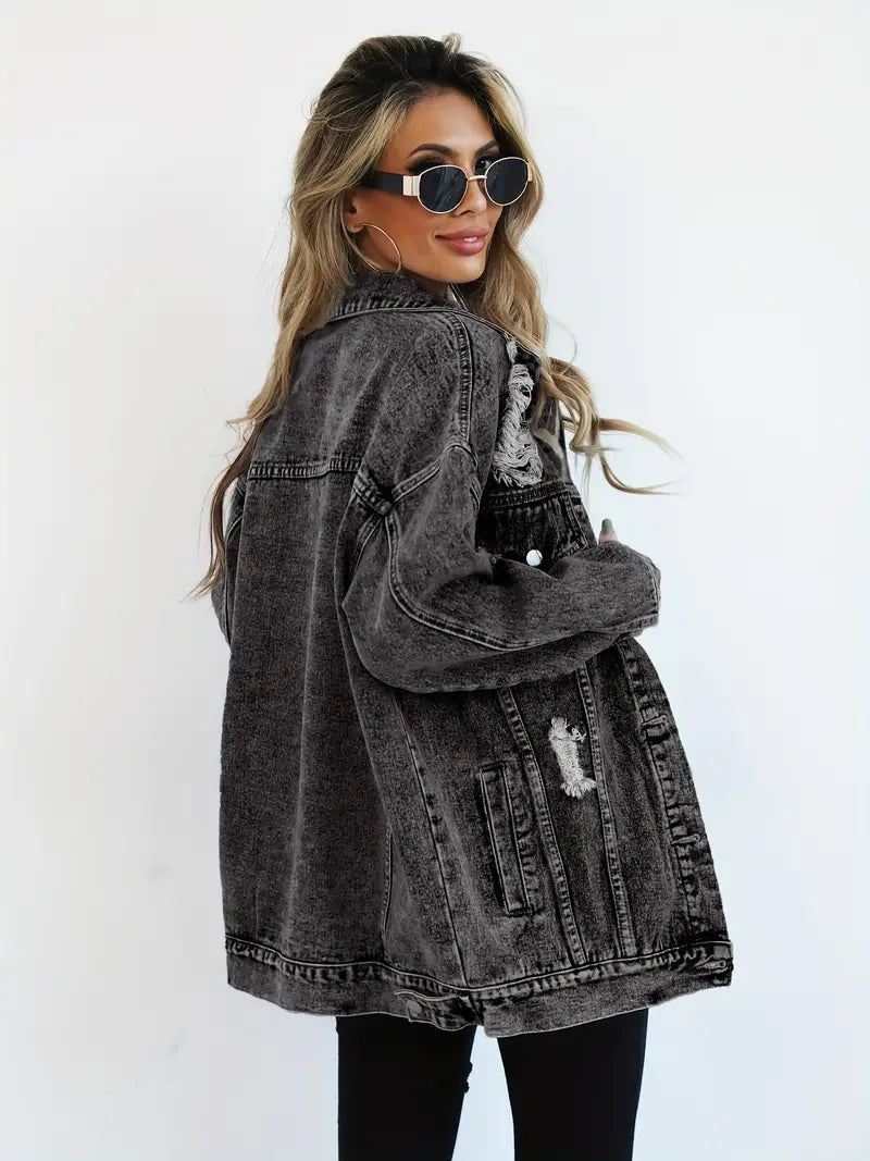 Veste en Jean Oversize – Style intemporel & confort absolu