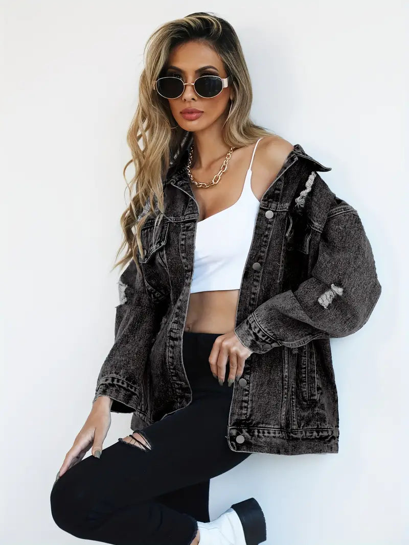 Veste en Jean Oversize – Style intemporel & confort absolu