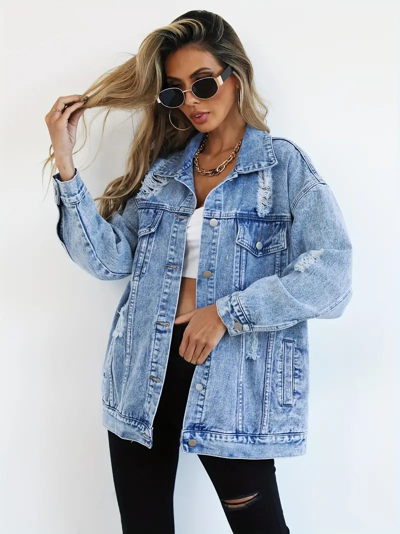 Veste en Jean Oversize – Style intemporel & confort absolu
