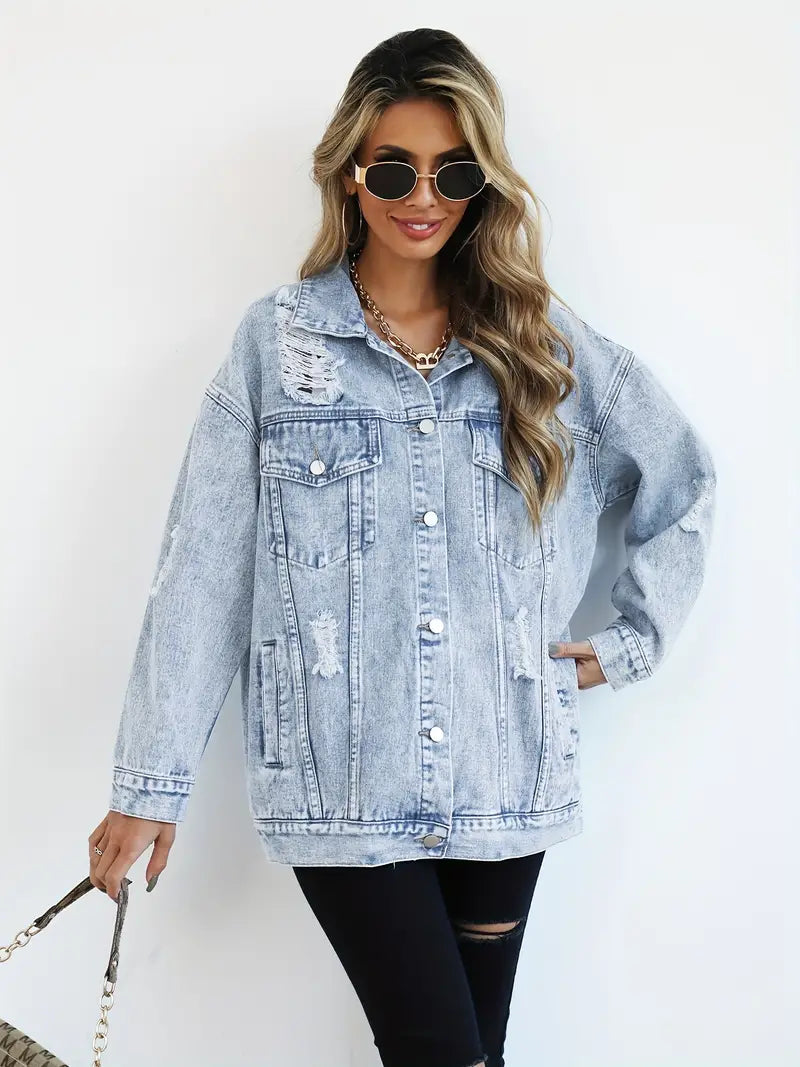 Veste en Jean Oversize – Style intemporel & confort absolu
