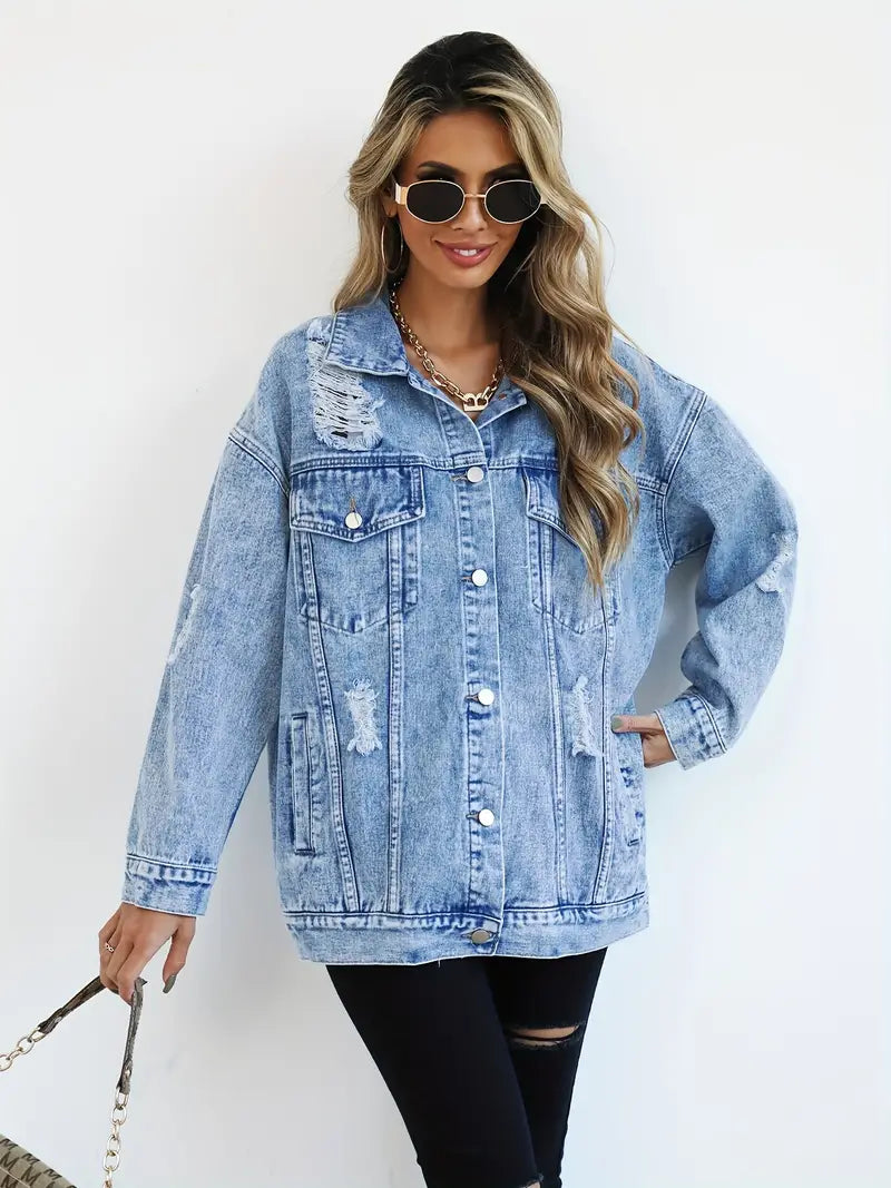 Veste en Jean Oversize – Style intemporel & confort absolu