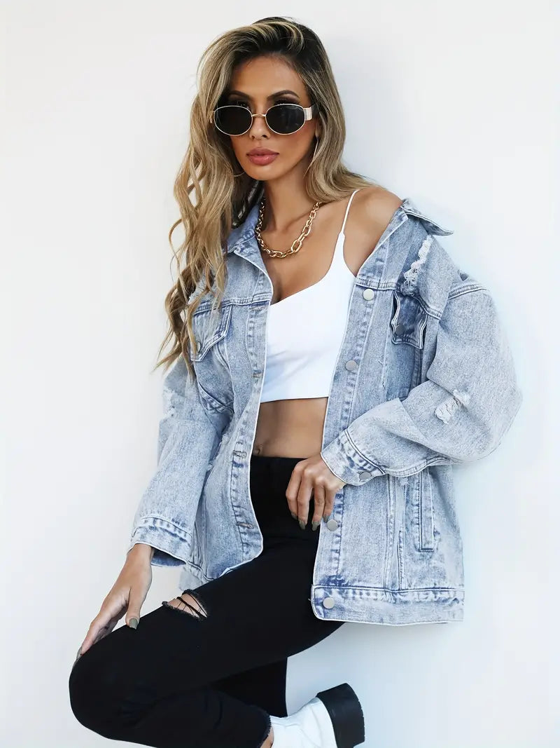 Veste en Jean Oversize – Style intemporel & confort absolu