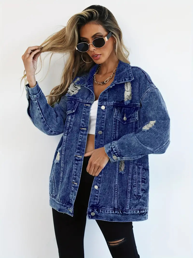 Veste en Jean Oversize – Style intemporel & confort absolu