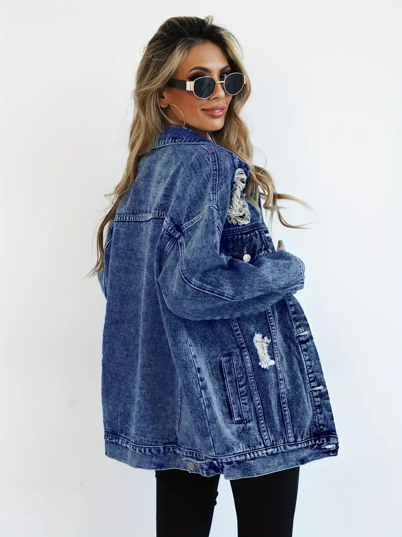 Veste en Jean Oversize – Style intemporel & confort absolu