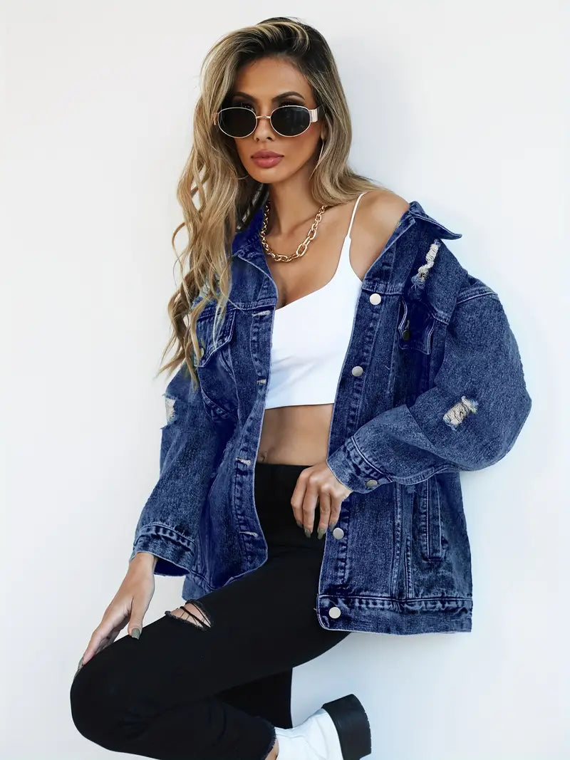 Veste en Jean Oversize – Style intemporel & confort absolu