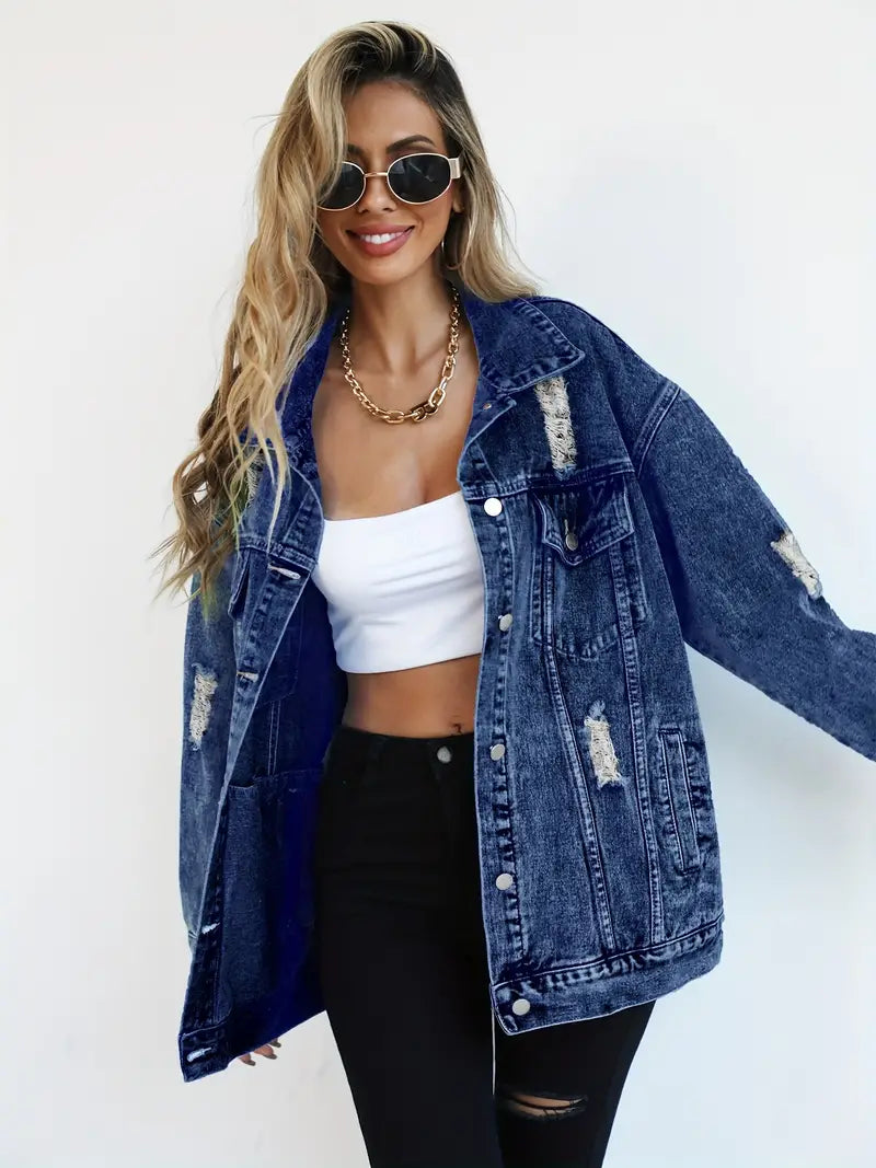 Veste en Jean Oversize – Style intemporel & confort absolu