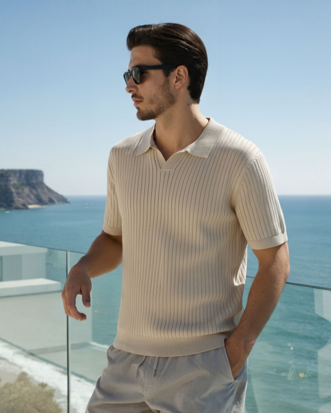 Polo – Maille côtelée premium et élégance intemporelle