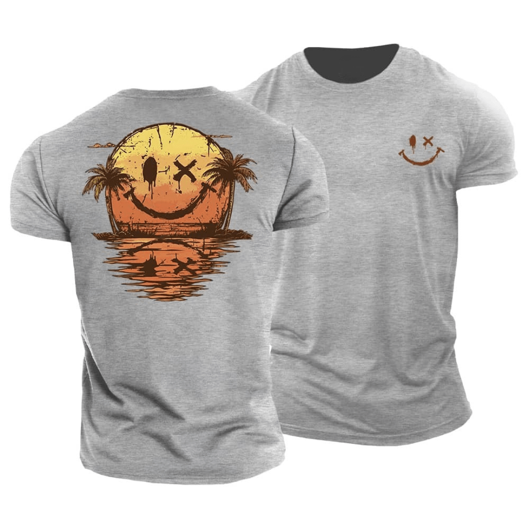 T-shirt Smiley d’Été – Léger & Respirant avec Imprimé Unique