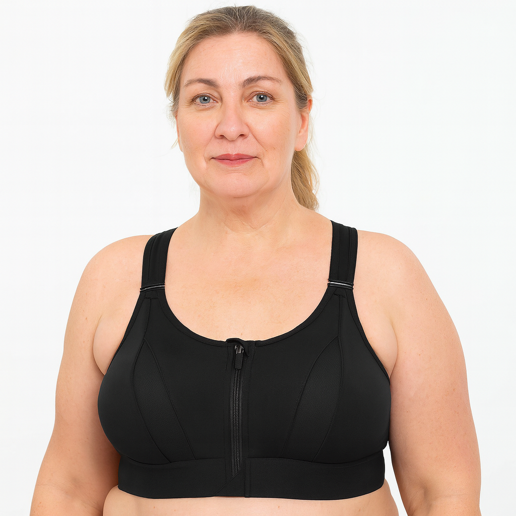 Soutien-gorge de sport à fermeture éclair – maintien maximal et confort respirant