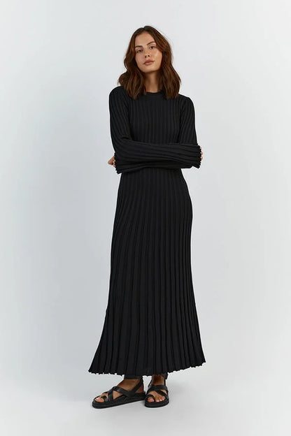 Robe Maxi – Lignes Verticales Élégantes