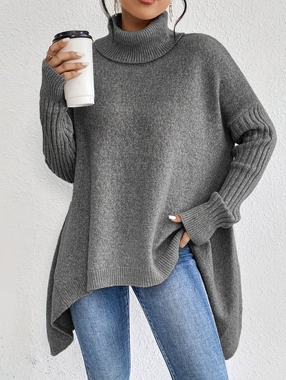 Pull oversize à col montant – Chaleur, douceur et élégance