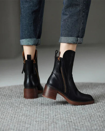 Bottines élégantes – Confort, hauteur & imperméabilité