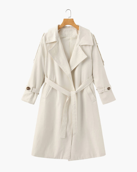 Trench Élégant – Coupe Longue et Design Confortable