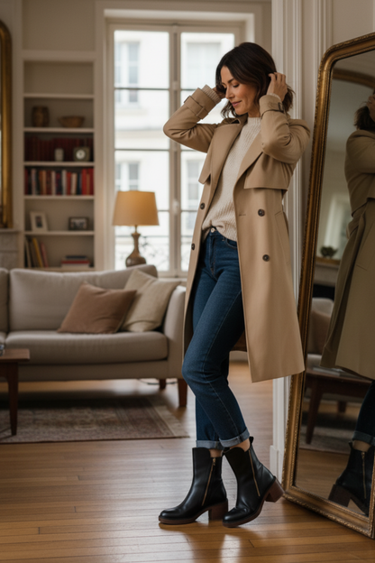 Bottines élégantes – Confort, hauteur & imperméabilité