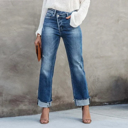 Jean Taille Haute – Confort et Coupe Élégante