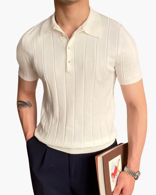 Polo en Coton Côtelé – Confort Luxueux et Style Intemporel