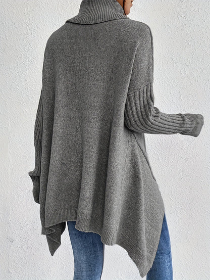 Pull oversize à col montant – Chaleur, douceur et élégance