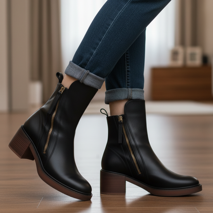 Bottines élégantes – Confort, hauteur & imperméabilité
