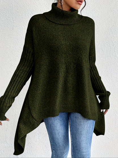 Pull oversize à col montant – Chaleur, douceur et élégance