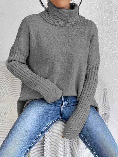 Pull oversize à col montant – Chaleur, douceur et élégance