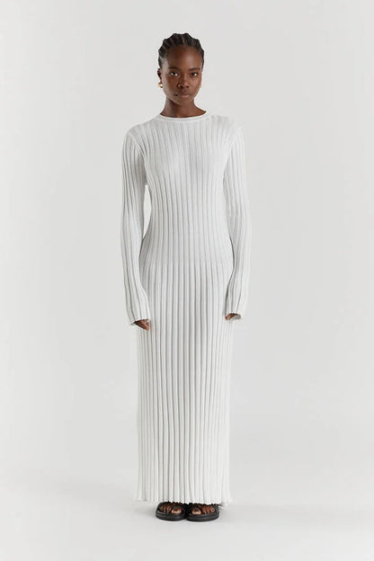 Robe Maxi – Lignes Verticales Élégantes