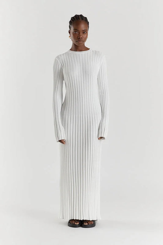 Robe Maxi – Lignes Verticales Élégantes