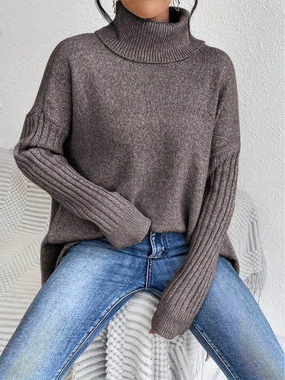 Pull oversize à col montant – Chaleur, douceur et élégance