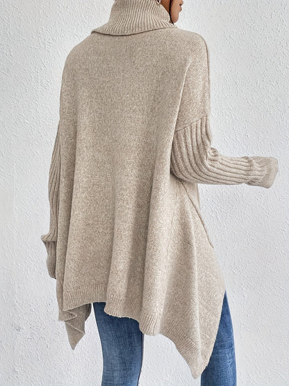 Pull oversize à col montant – Chaleur, douceur et élégance