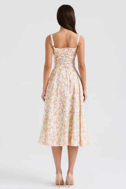 Robe Maxi – Imprimé Fleuri Romantique et Confort Aérien