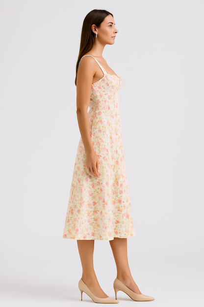 Robe Maxi – Imprimé Fleuri Romantique et Confort Aérien