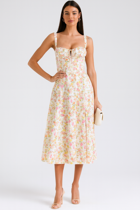 Robe Maxi – Imprimé Fleuri Romantique et Confort Aérien