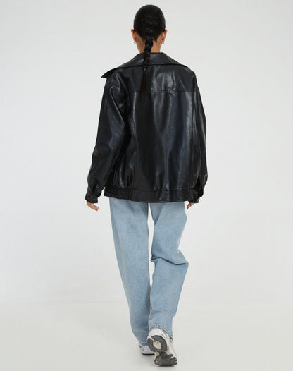 Veste en Cuir PU – Design Durable et Intemporel