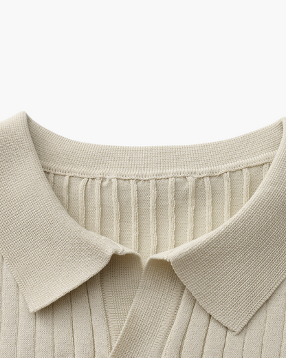Polo – Maille côtelée premium et élégance intemporelle